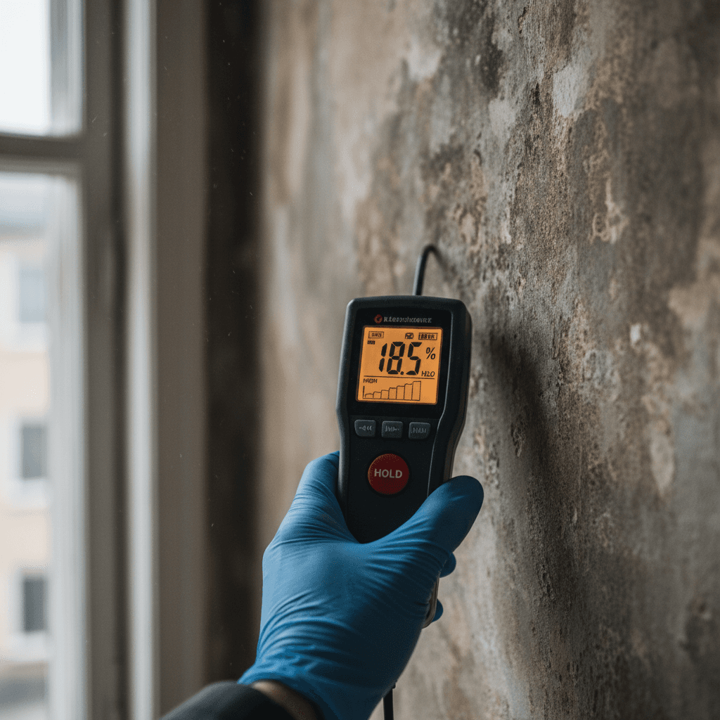 Mold detection with professional moisture meter