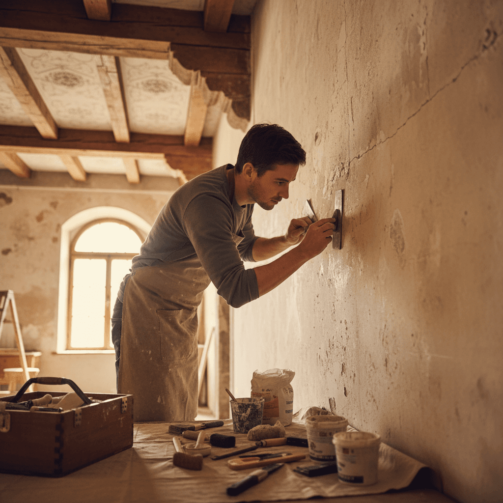 Altbausanierungsspezialisten bei der Renovierung von Originalsubstanz