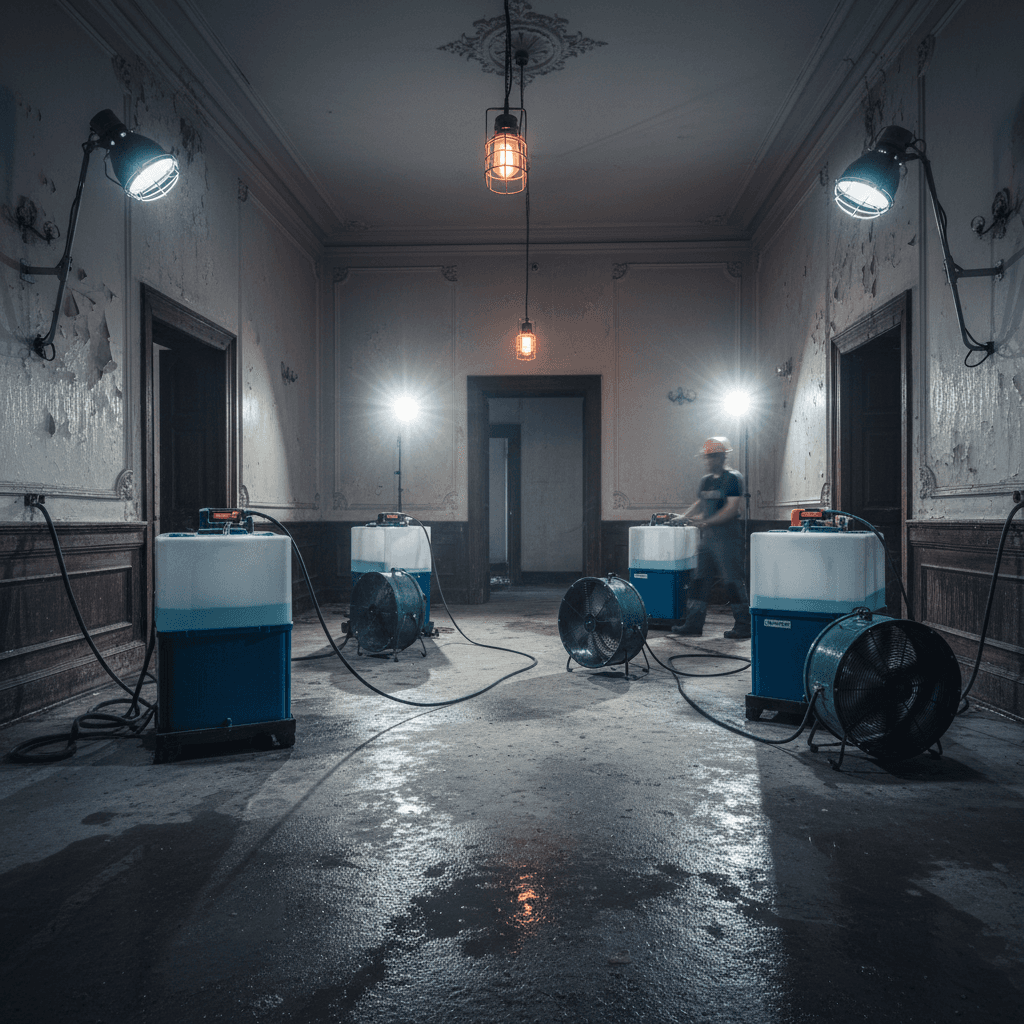 Professionelle Bautrocknung mit modernen Trocknungsgeräten