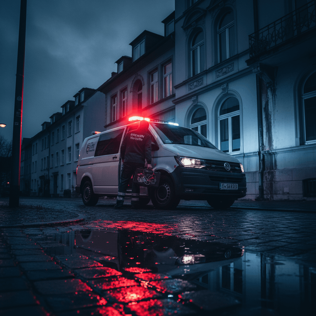 Der-Altbausanierer 24-Stunden-Notdienst Einsatzfahrzeug bei Notfall