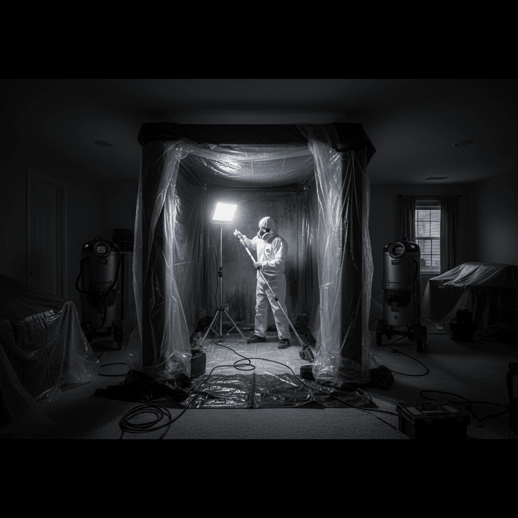 Professional mold removal and containment