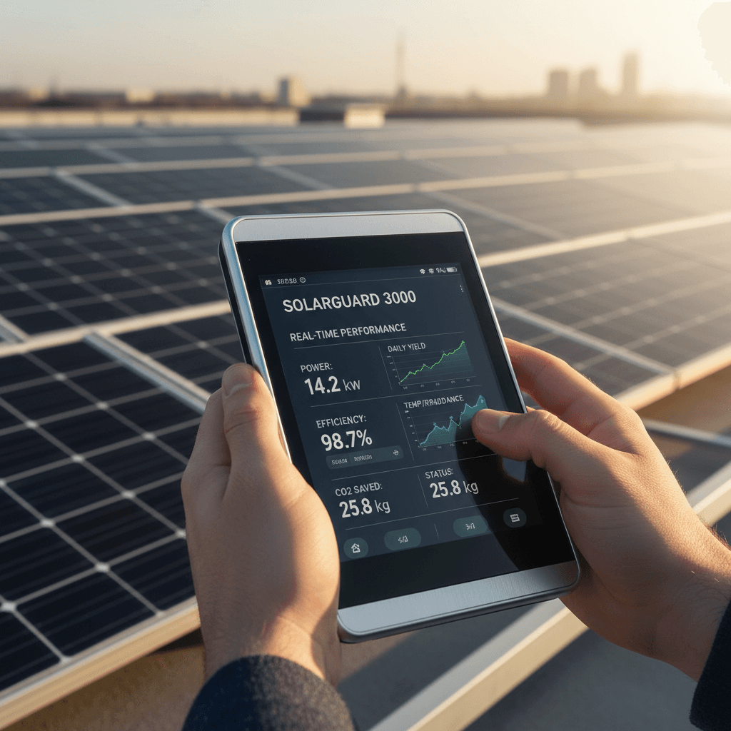 Digitale Überwachung von Solaranlagen-Leistung