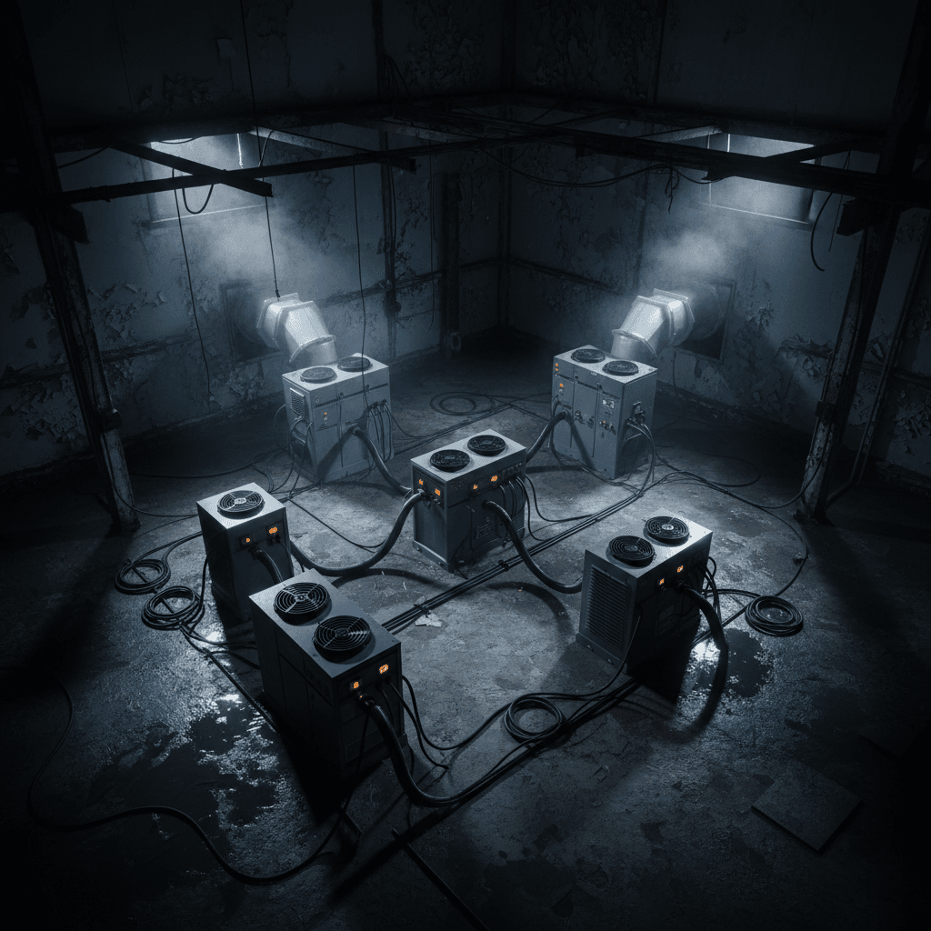 Raumlufttrocknung mit Industriegeräten