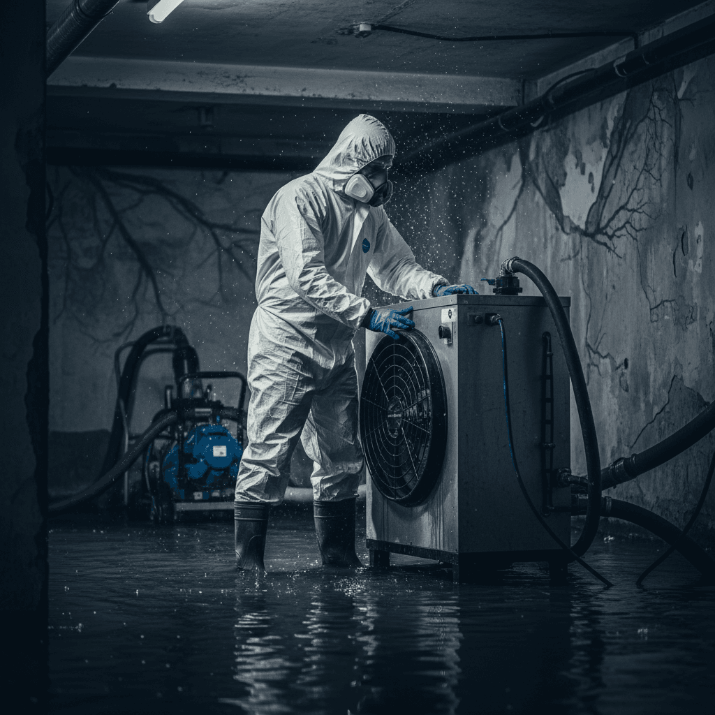 Wasserschadensanierung mit Trocknungsgeräten